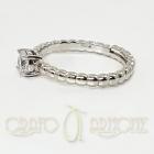 Solitario Argento con Zircone mm 4.5